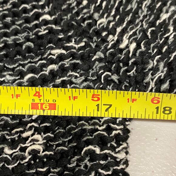 BCBGMAXAZRIA Black White Heather Single Button Heavyweight Cardigan Sweater M - Picture 9 of 10